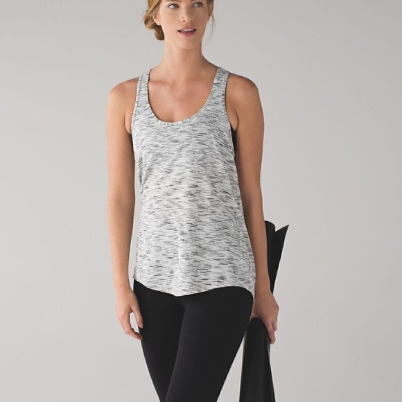 Lululemon Salute the Sun Singlet II Tiger Space Dye Black White - Picture 2 of 8